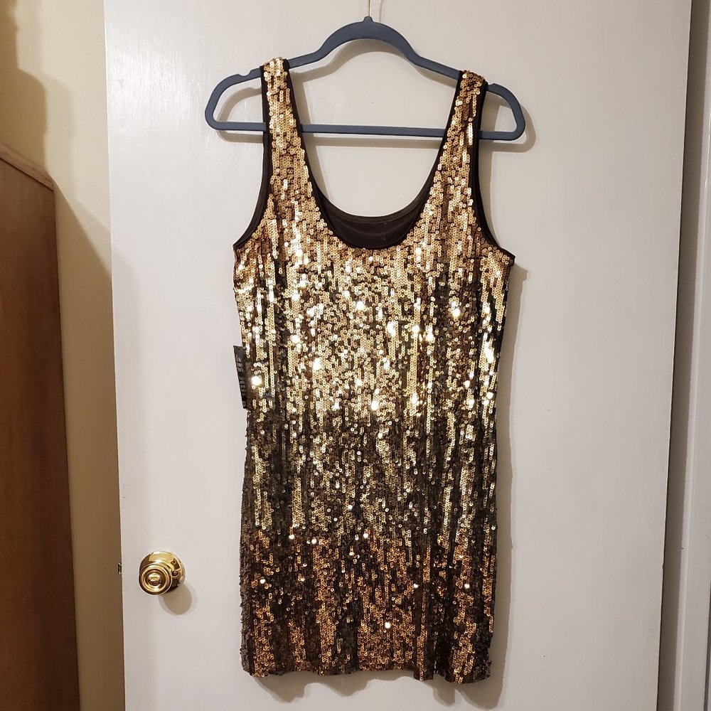 Express Sequin Ombre Mini Dress Size Large NWT